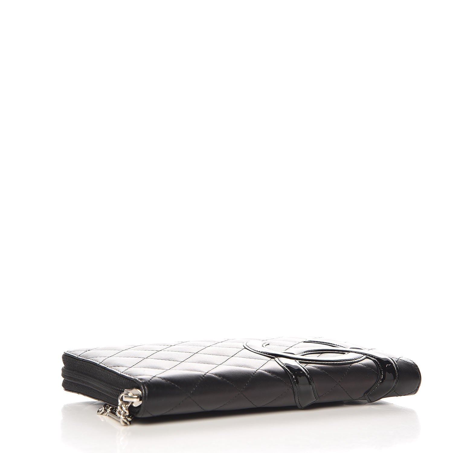 Chanel Calfskin Quilted Cambon Zip Around Organizer Wallet Black 4 of 8