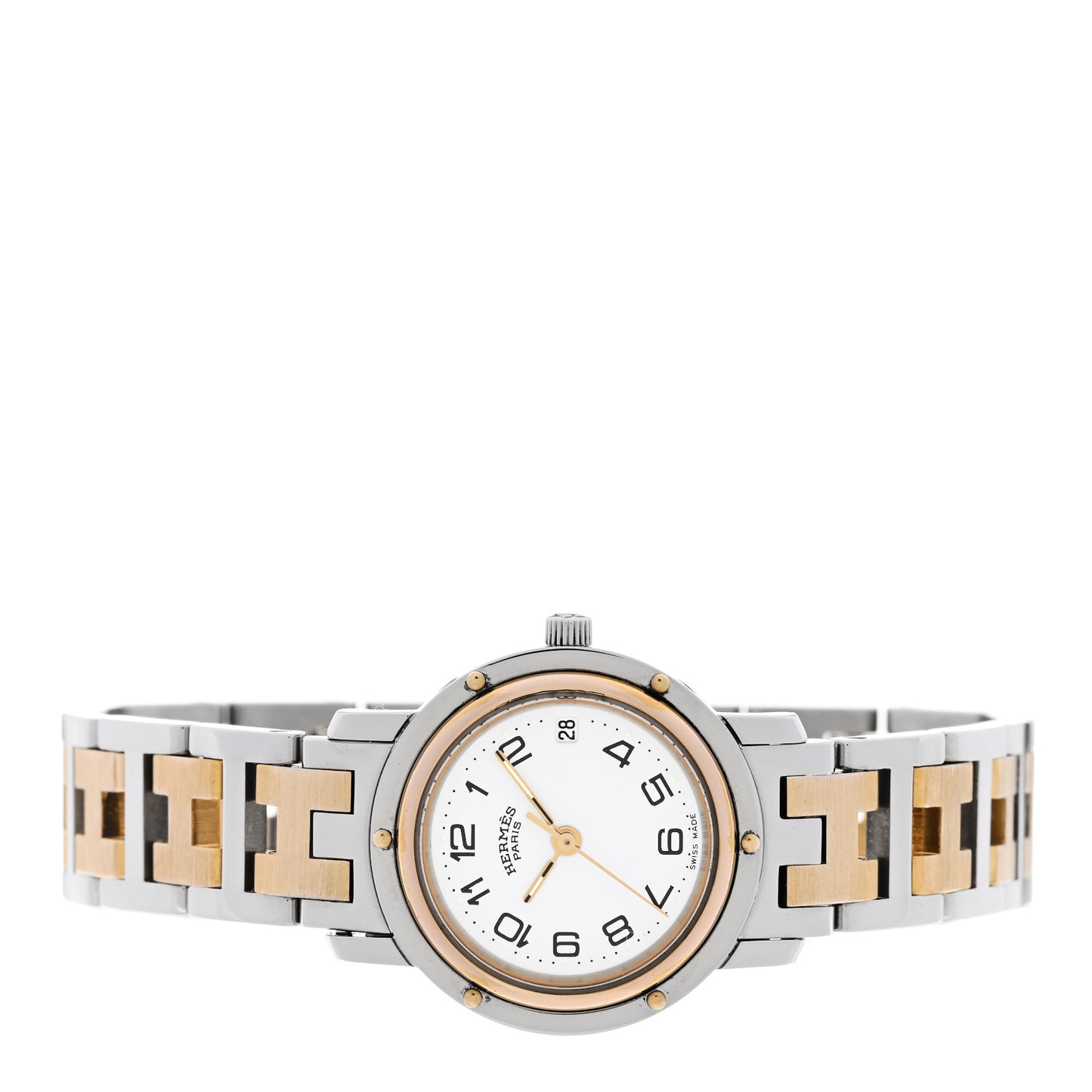 Stainless Steel 24mm Clipper Quartz Watch Gold