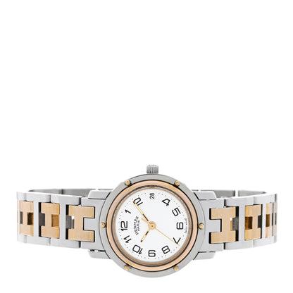 Hermes Stainless Steel 24mm Clipper Quartz Watch Gold 2 of 4