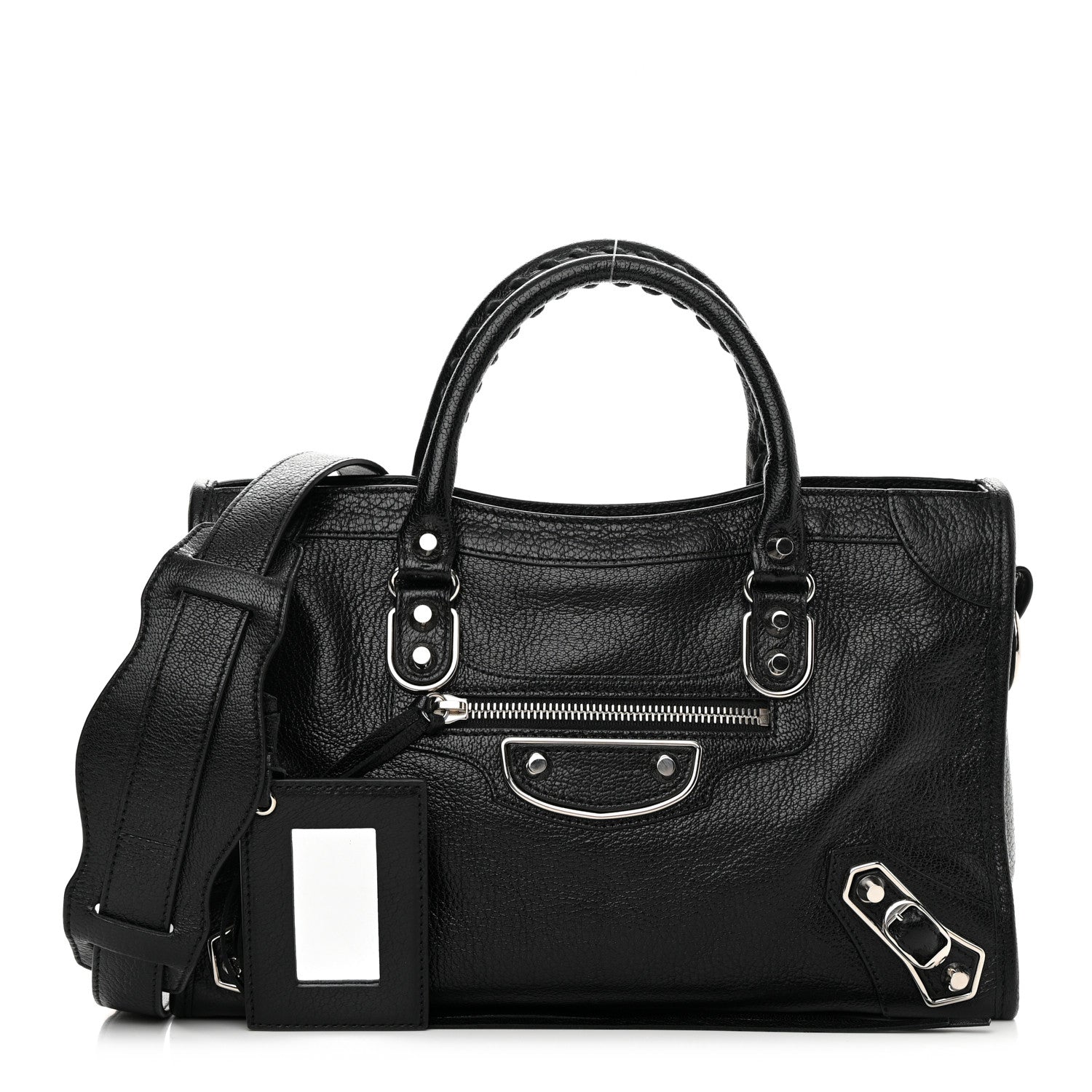 Balenciaga Chevre Silver Metallic Edge Hardware S City Black 1 of 12