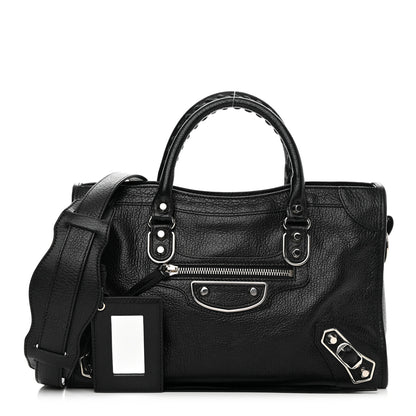 Balenciaga Chevre Silver Metallic Edge Hardware S City Black 1 of 12