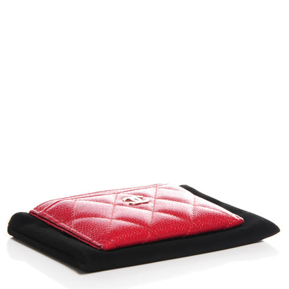 Chanel Caviar Quilted Card Holder Red 4 of 8
