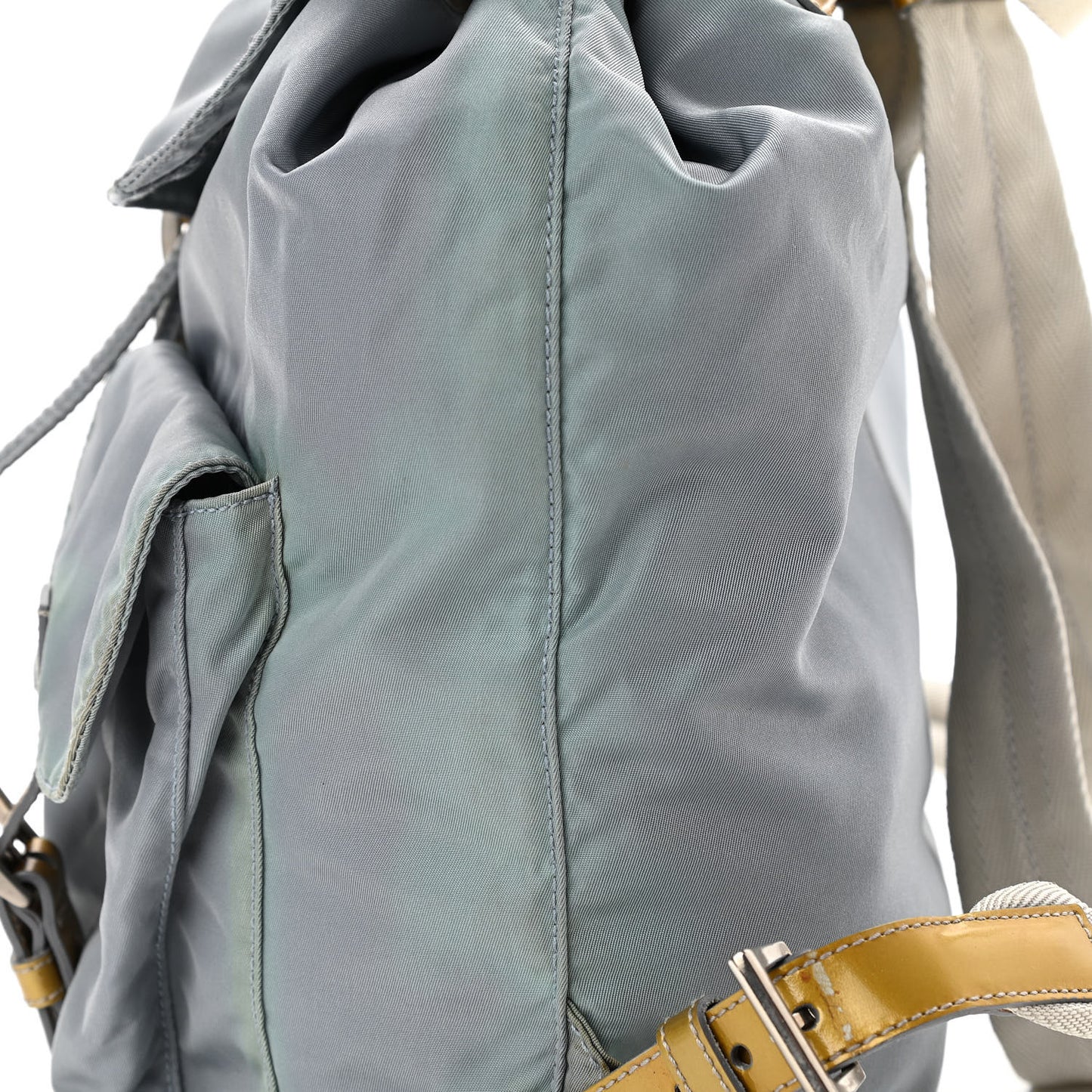 Nylon Vela Patent Backpack Argento