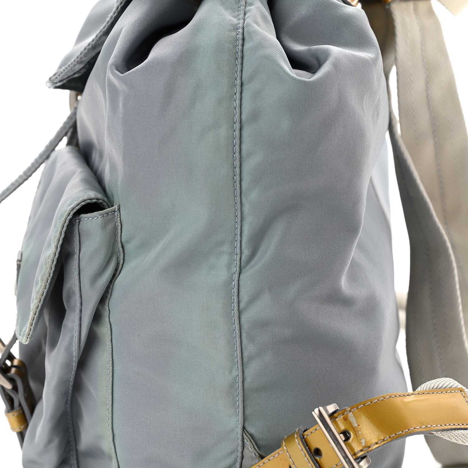 Prada Nylon Vela Patent Backpack Argento 12 of 17