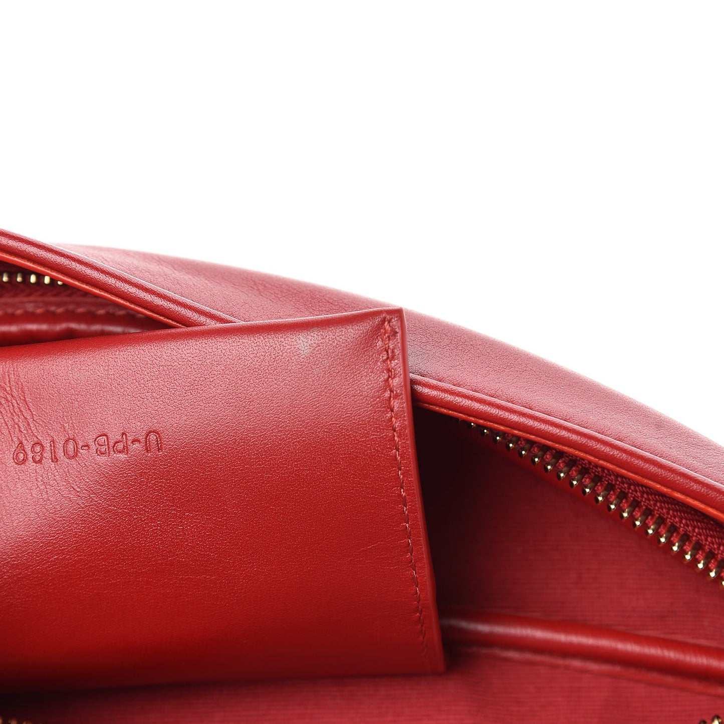 Calfskin Quilted C Charm Belt Bag Red