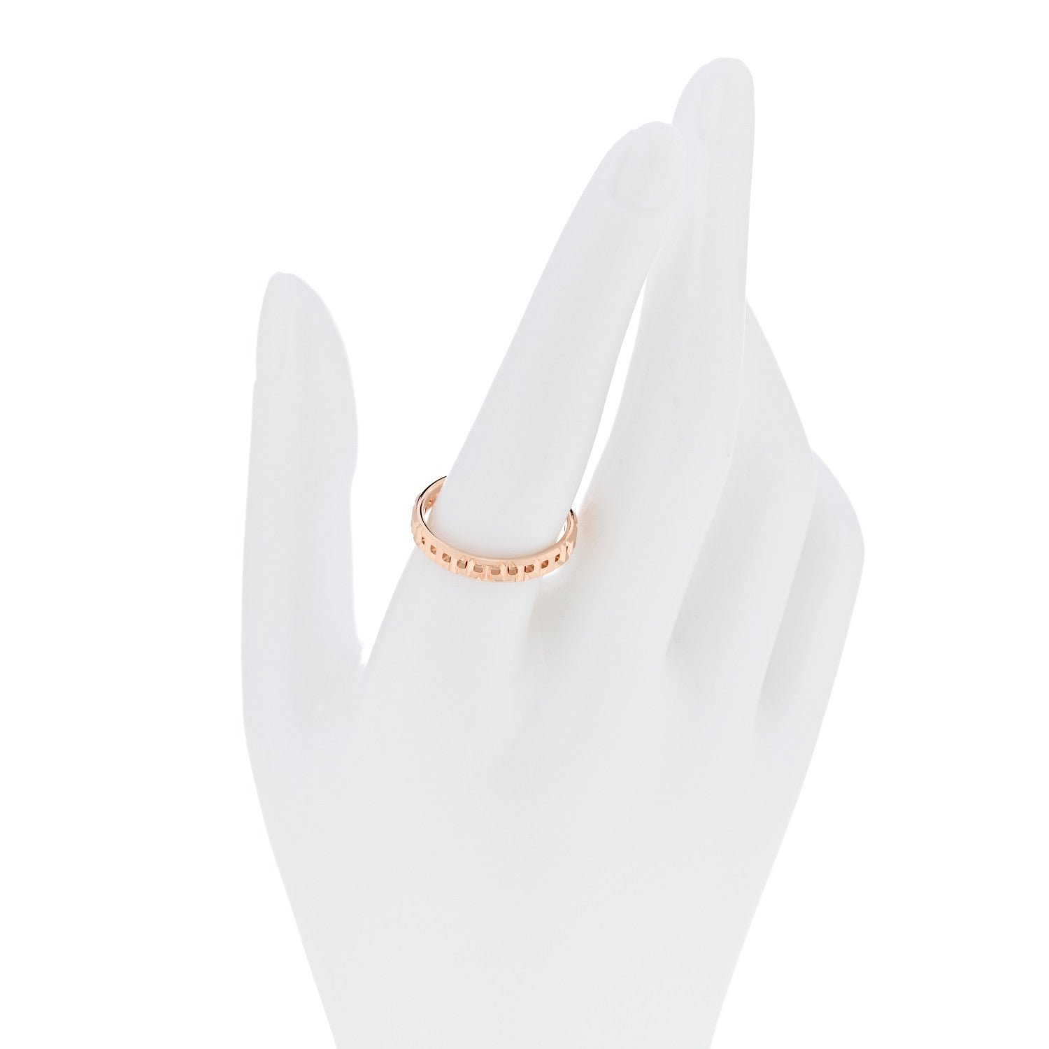 Tiffany 18K Rose Gold Narrow T True Ring 58 8.5 2 of 5