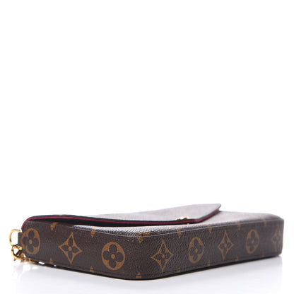 Louis Vuitton Monogram Pochette Felicie Chain Wallet Fuchsia 4 of 15