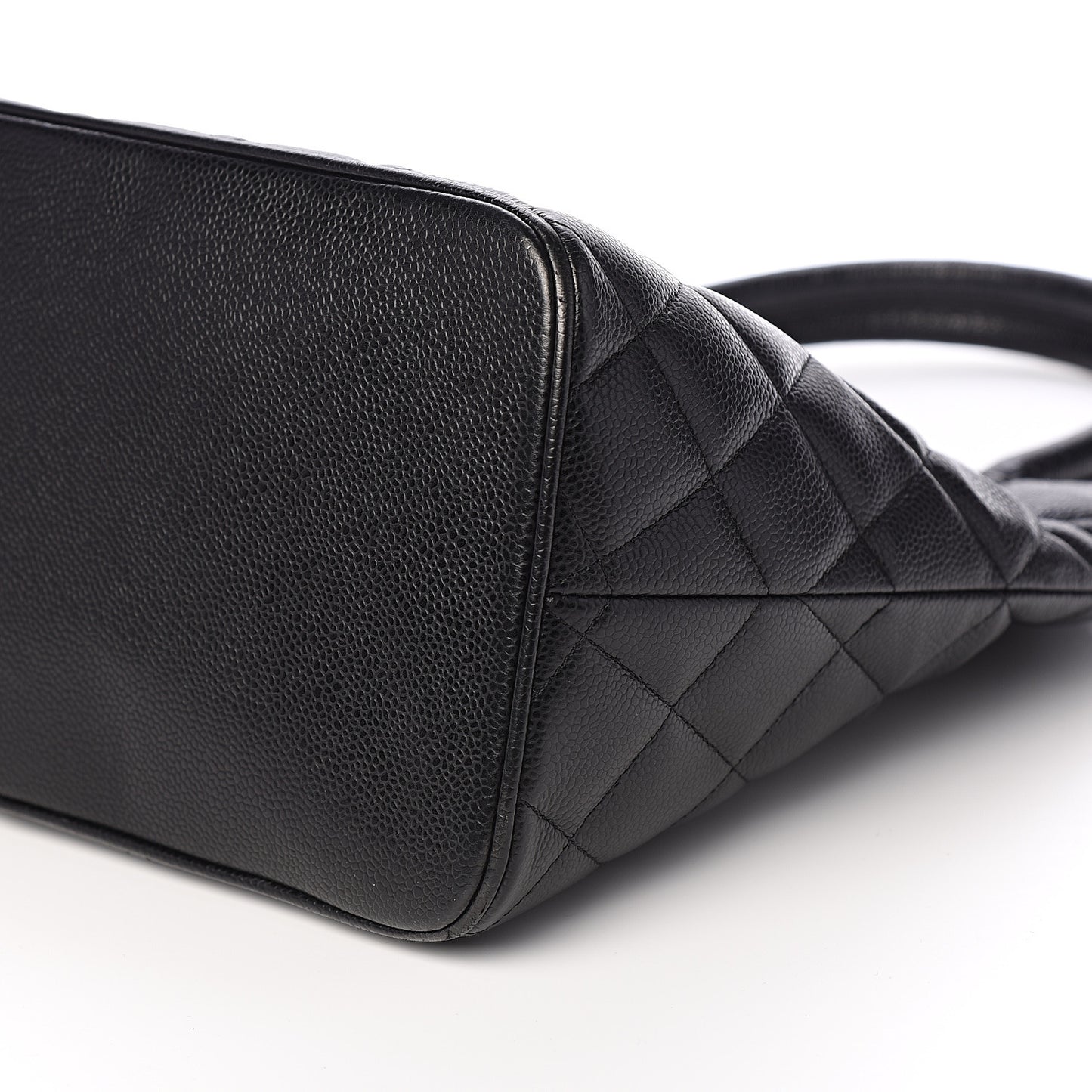 Caviar Quilted Medallion Tote Black