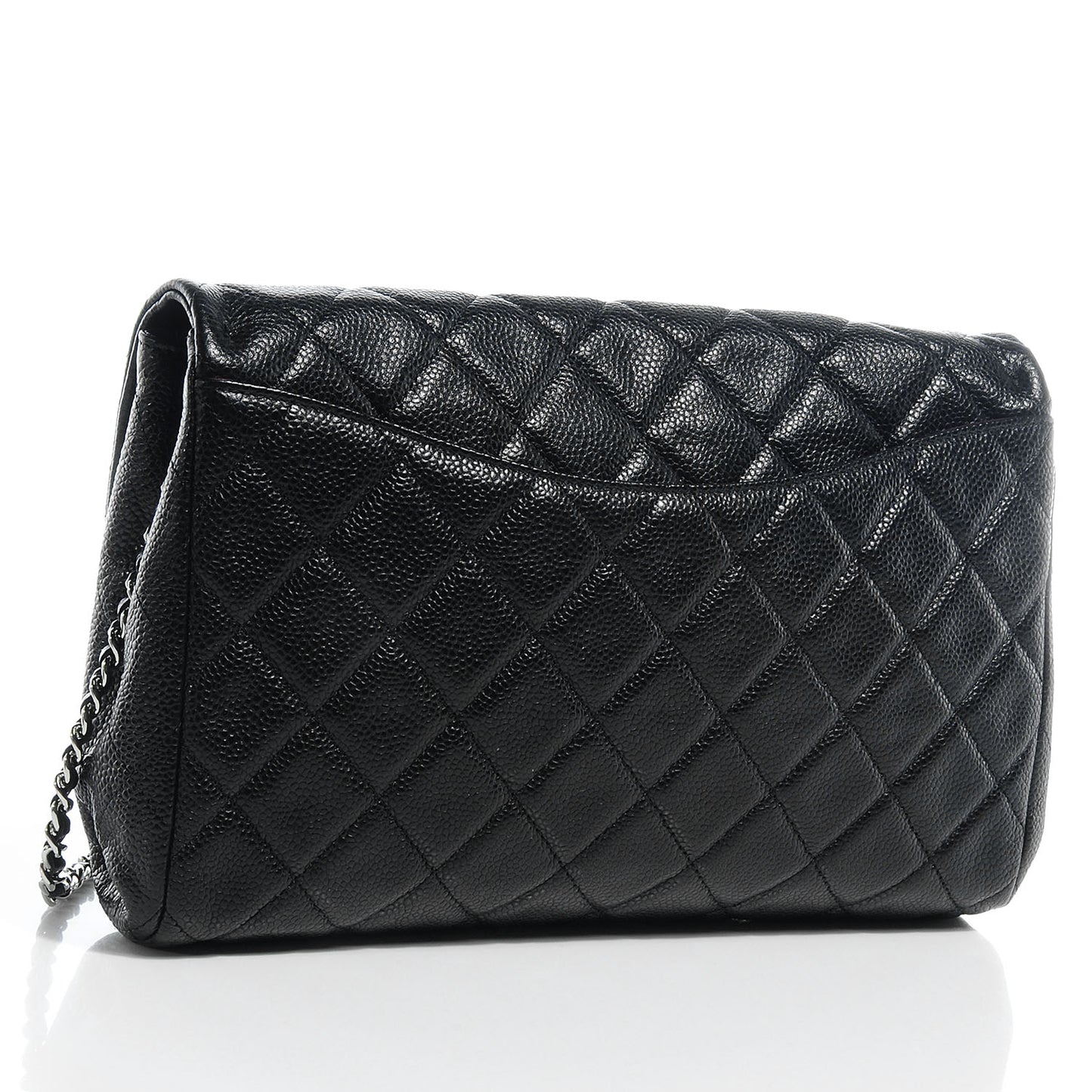 Caviar Quilted Clutch Flap Black