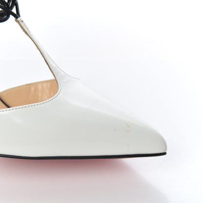 Christian Louboutin Jazz Calf Kid Patent Leopard Confusa 100 Pumps 37 White Black 12 of 15