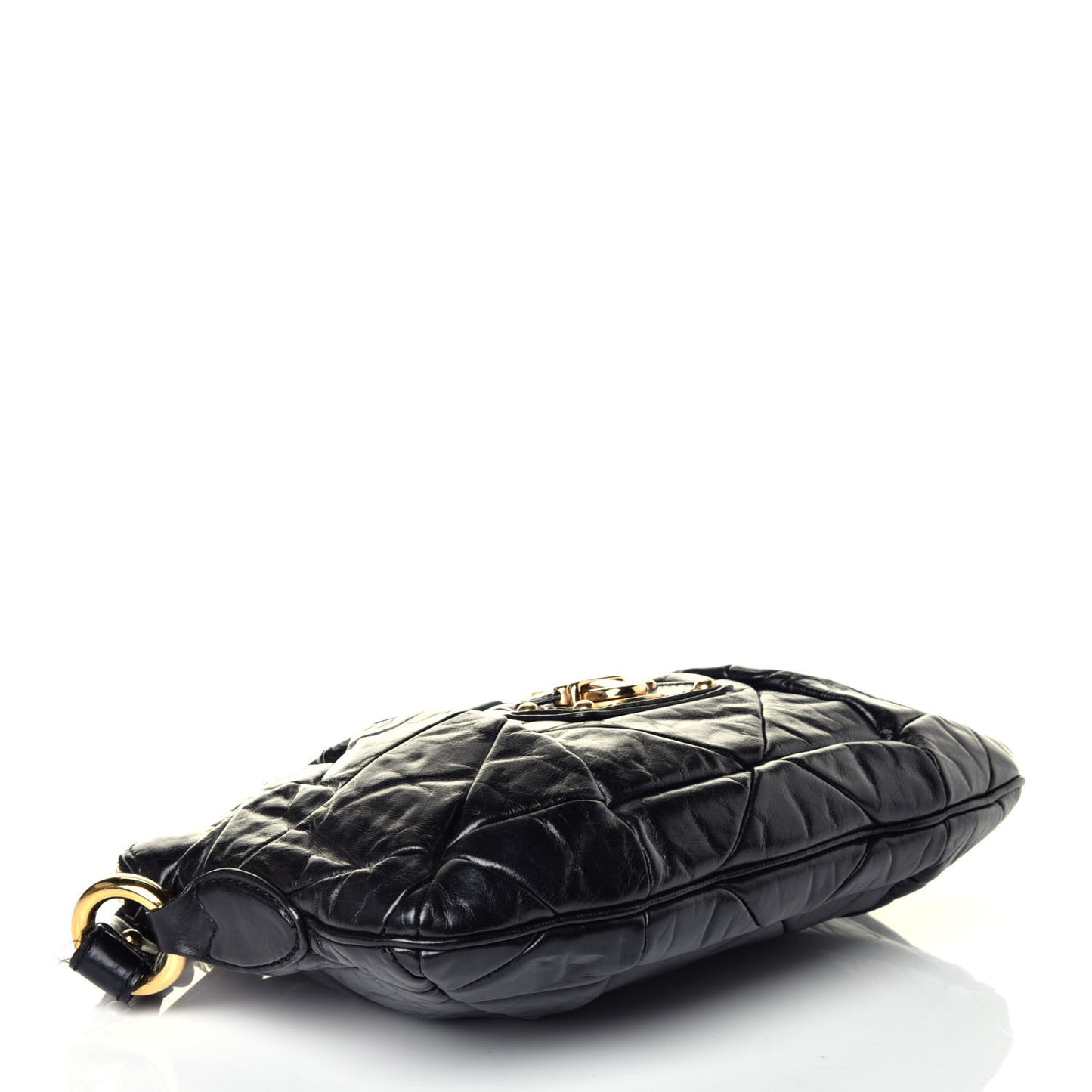 Calfskin Patchwork Camila Shoulder Bag Black