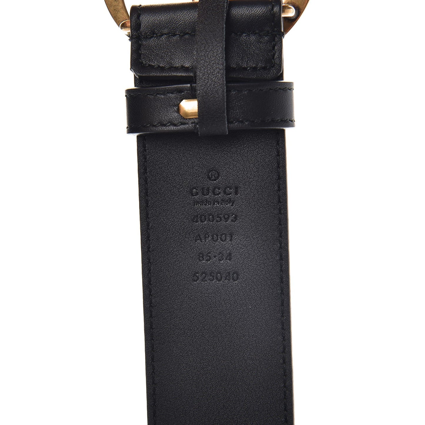 Calfskin Double G 40mm Belt 85 34 Black