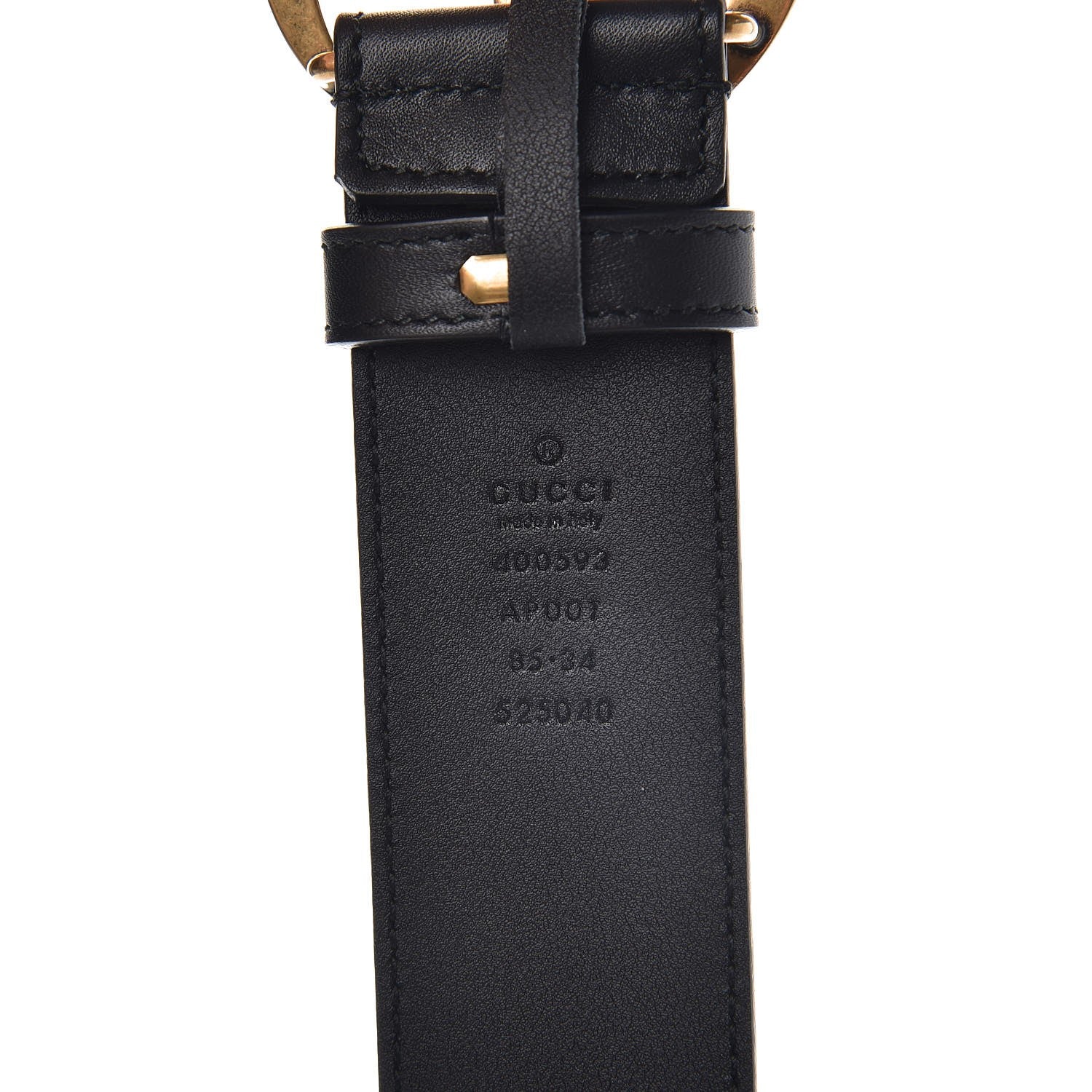Gucci Calfskin Double G 40mm Belt 85 34 Black 4 of 6