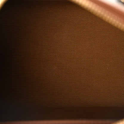 Celine Triomphe Canvas Calfskin Small Boston Bag Tan 5 of 10