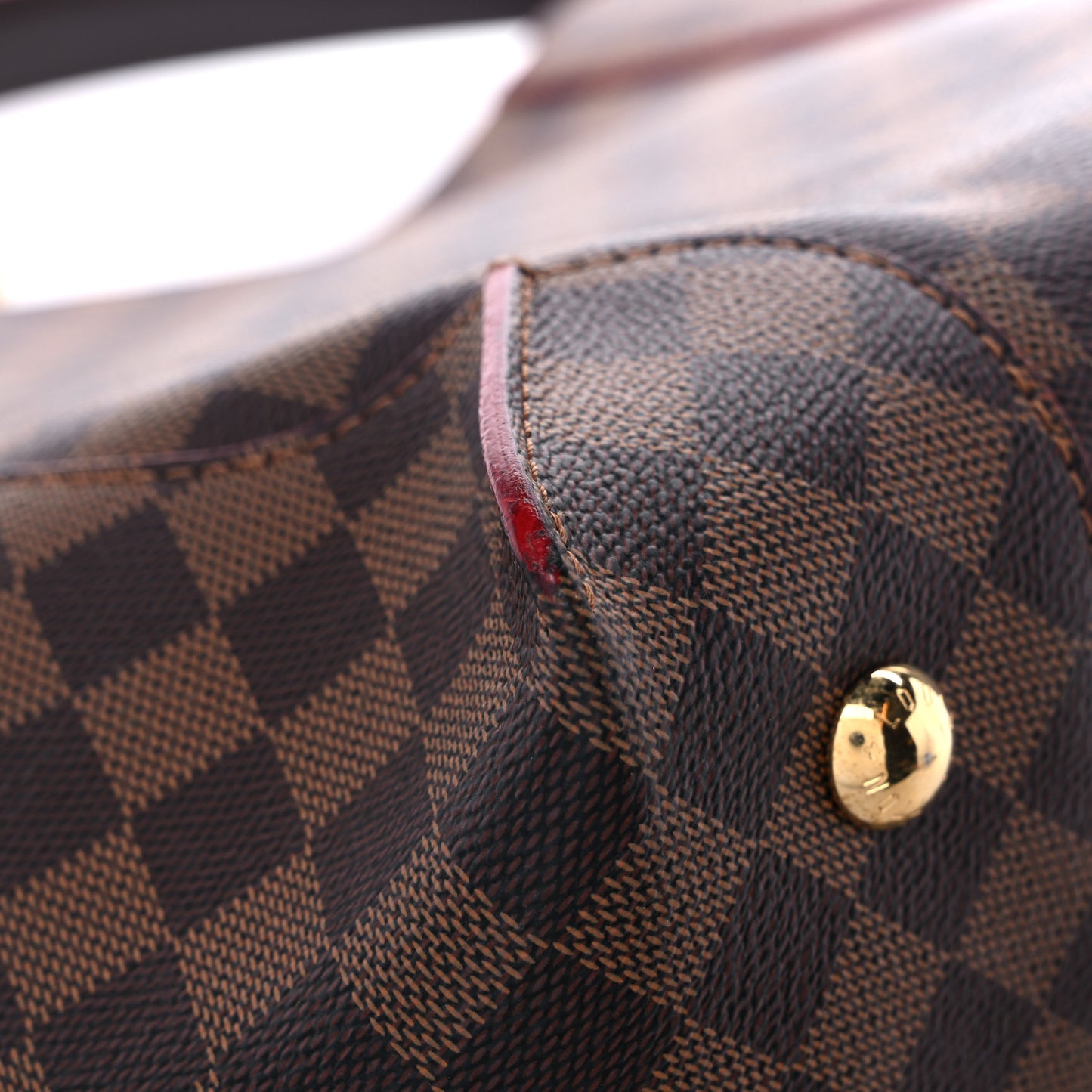 Damier Ebene Caissa Hobo Cherry
