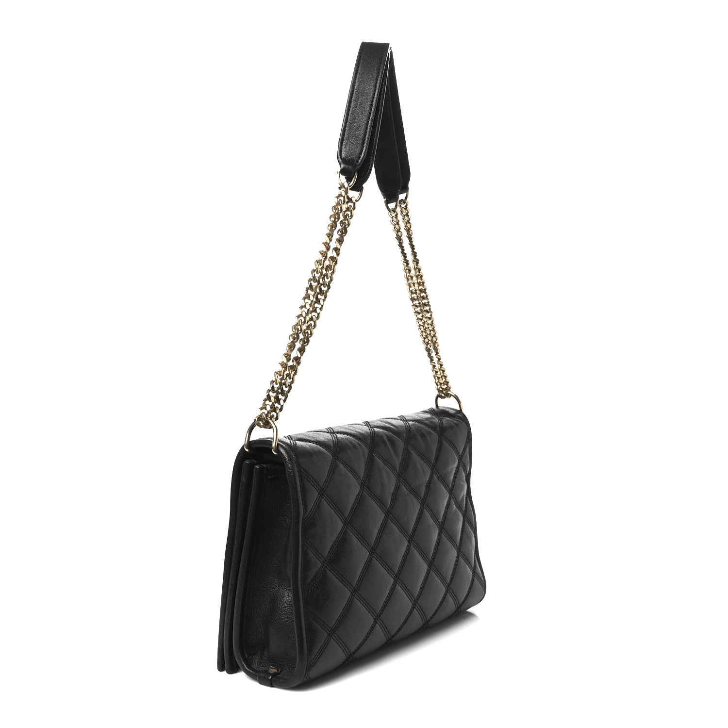 Saint Laurent Lambskin Quilted Mini Becky Chain Bag Black 3 of 13