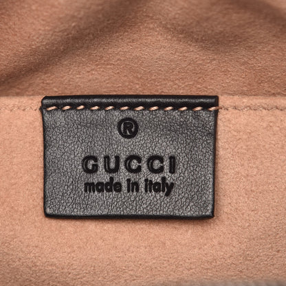 Gucci Calfskin Matelasse Small GG Marmont Chain Shoulder Bag Black 6 of 8