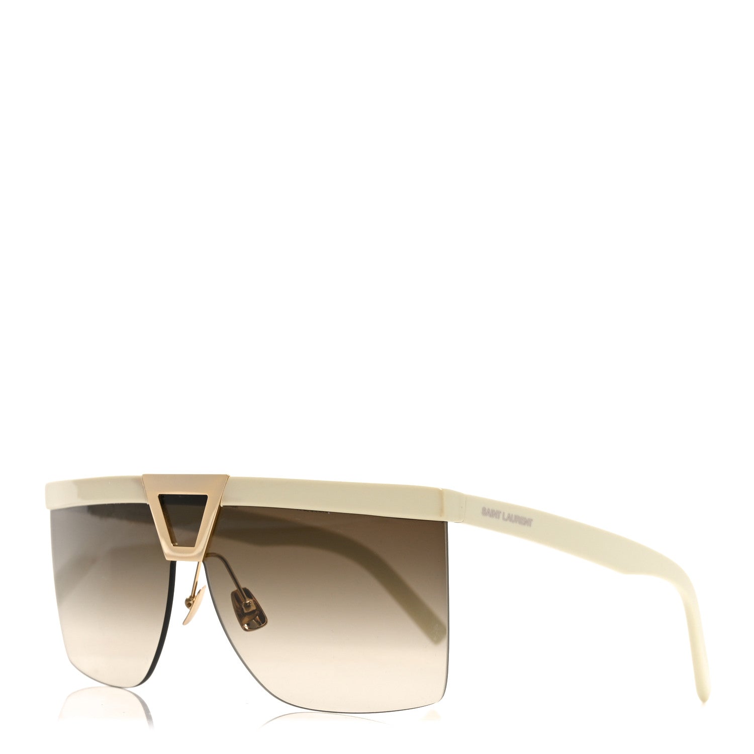 Saint Laurent Acetate Palace Mask Sunglasses SL 537 White 1 of 7