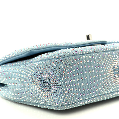 Chanel Denim Strass Evening Flap Bag Blue 10 of 11