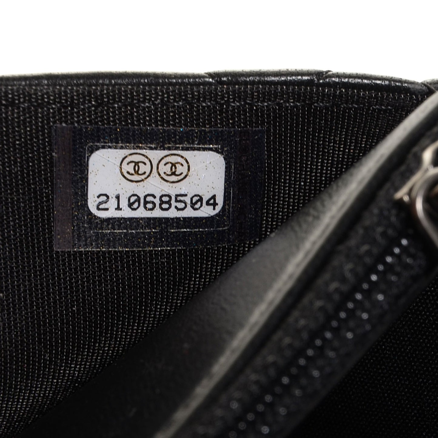 Lambskin Boy Wallet On Chain WOC Black