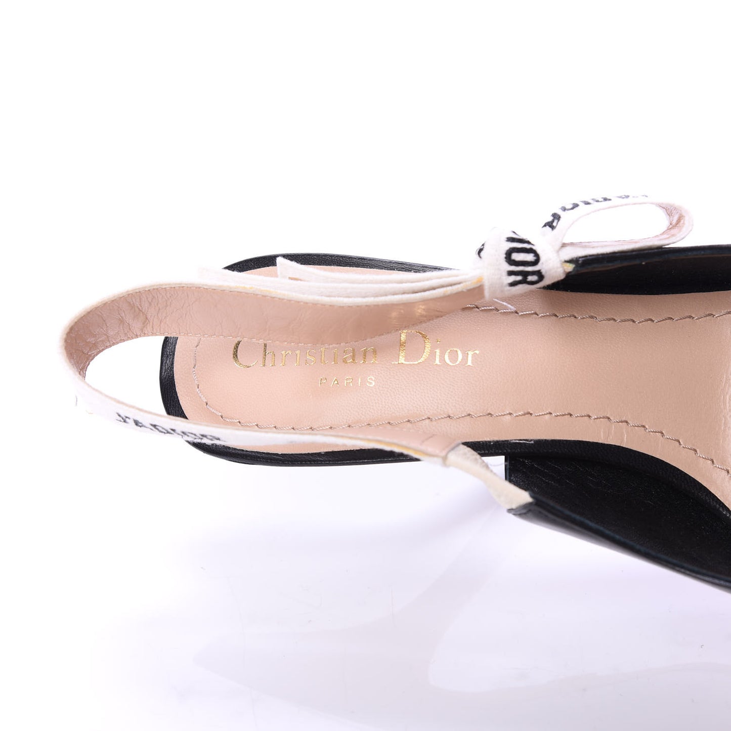 Lambskin Ribbon J'Adior Slingback 100mm Pumps 38 Black