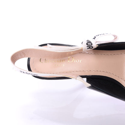 Christian Dior Lambskin Ribbon J'Adior Slingback 100mm Pumps 38 Black 7 of 8
