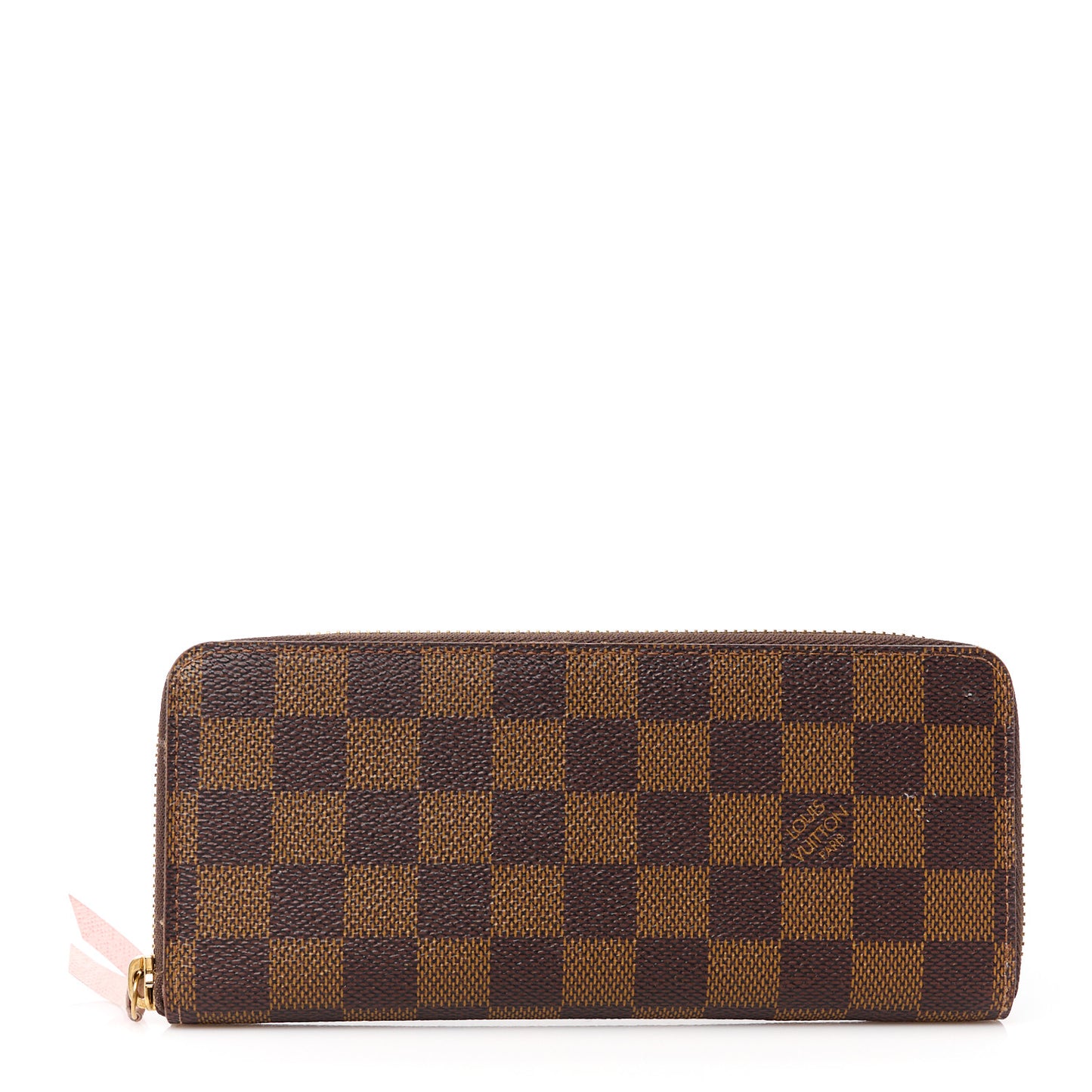 Damier Ebene Clemence Wallet Rose Ballerine