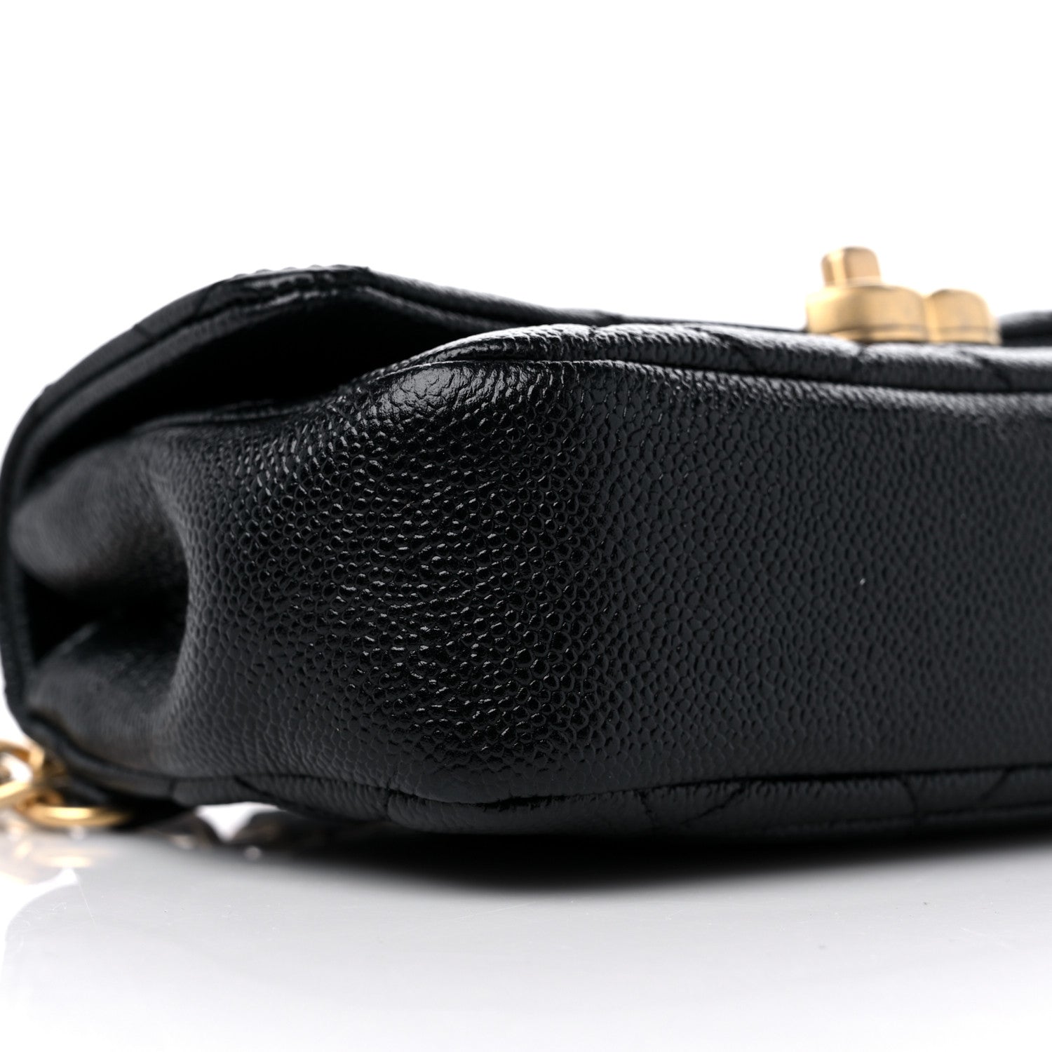Chanel Caviar Quilted Chain Melody Waist Belt Bag Black 7 of 9