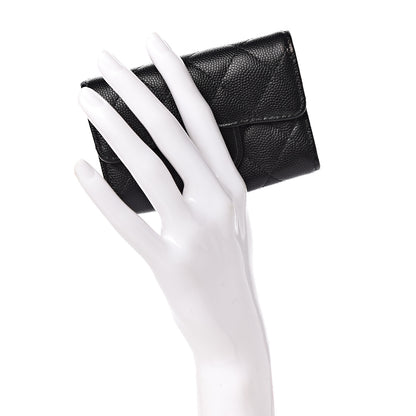 Chanel Caviar Quilted Classic 4 Key Holder Wallet Black 2 of 10