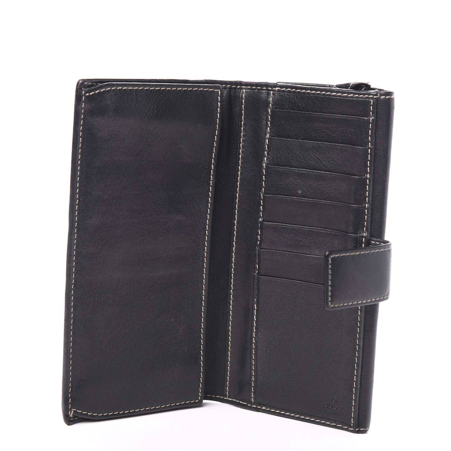 Calfskin Interlocking G Continental Bow Wallet Black