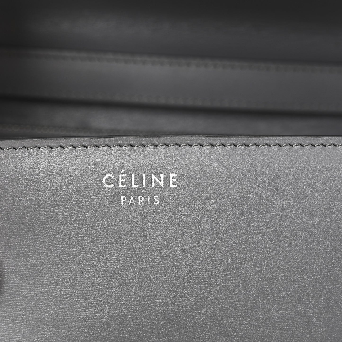 Box Calfskin Medium Classic Box Flap Bag Zinc