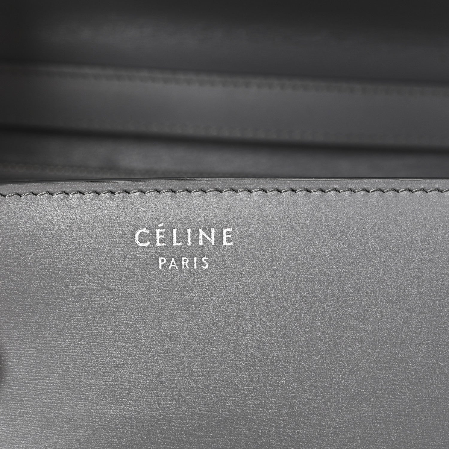 Celine Box Calfskin Medium Classic Box Flap Bag Zinc 7 of 10