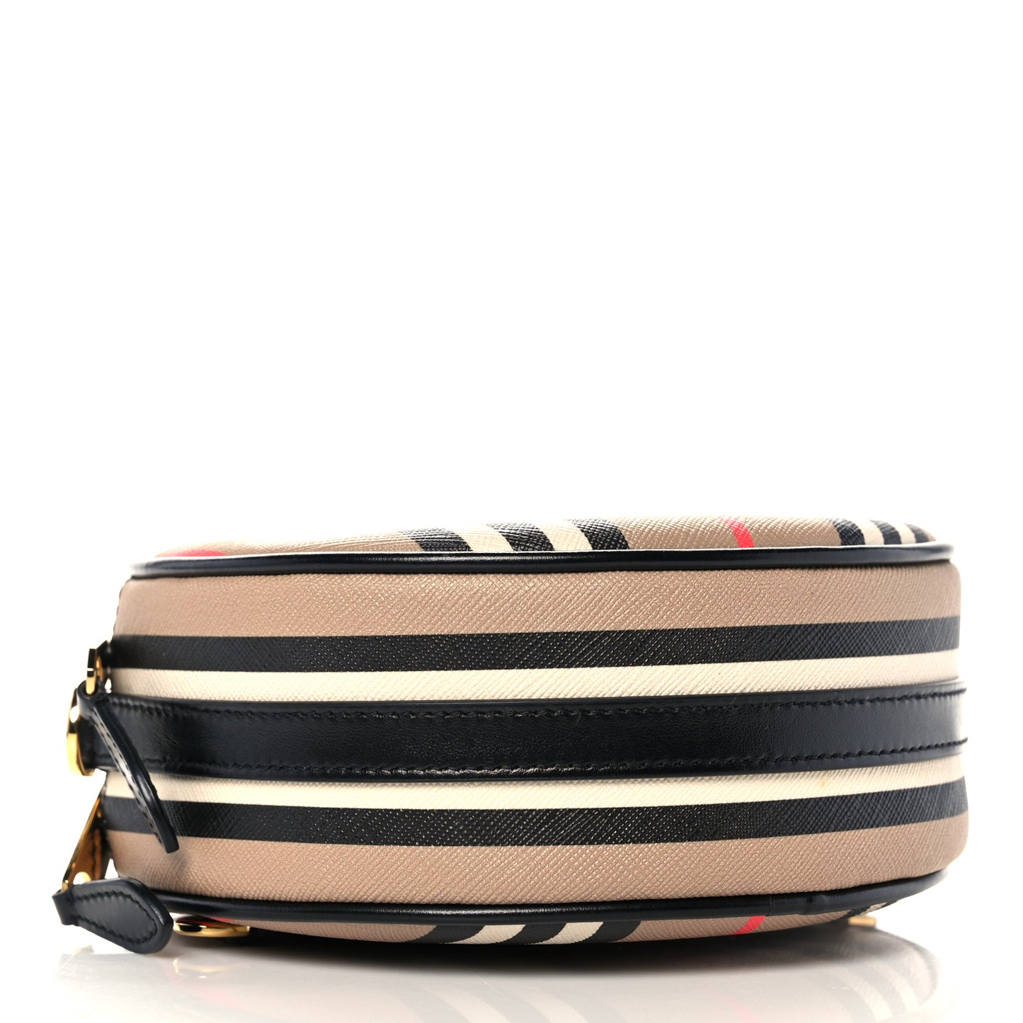 E-Canvas Calfskin Icon Stripe Louise Bag Archive Beige