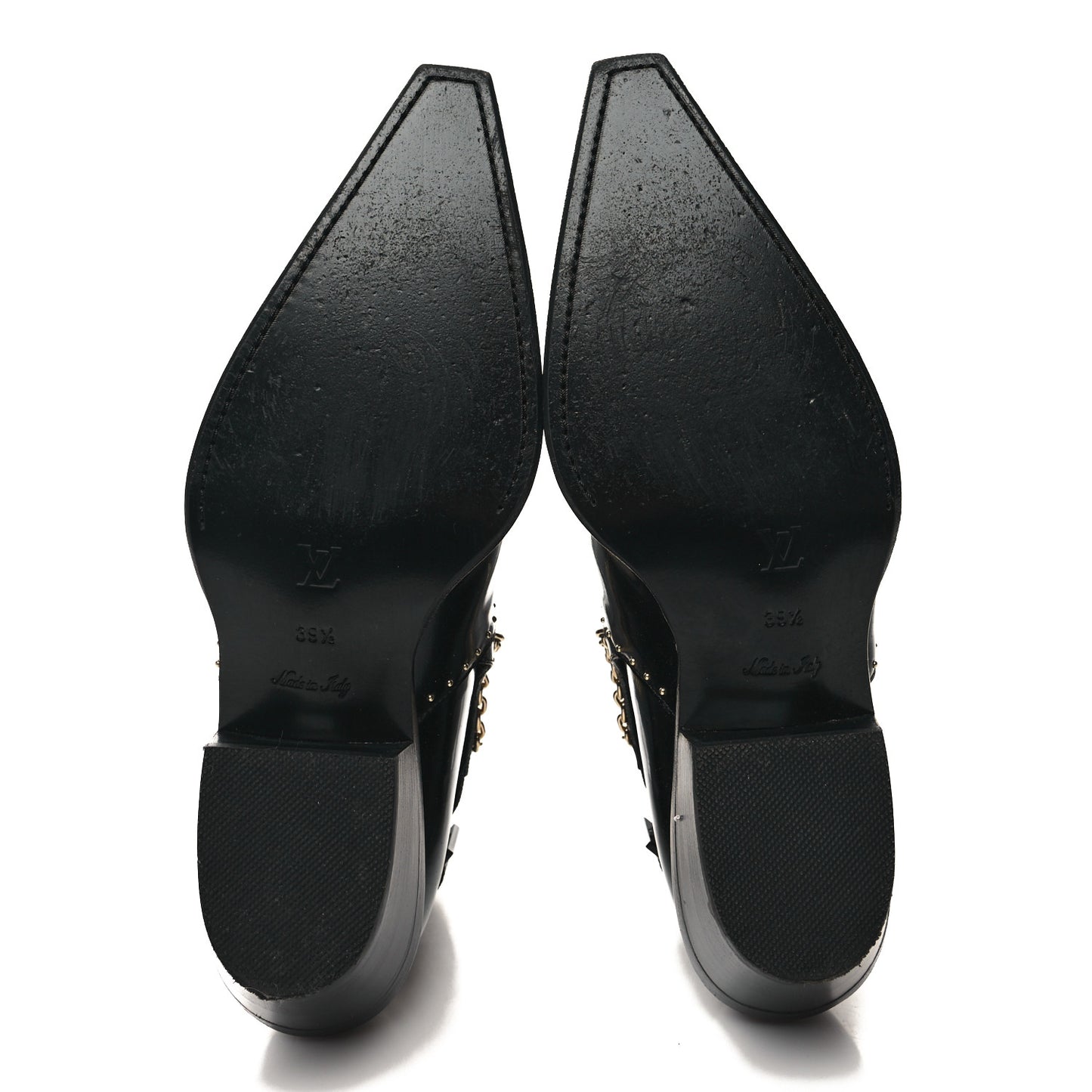 Metallic Calfskin Matador Ankle Boots 39.5 Black