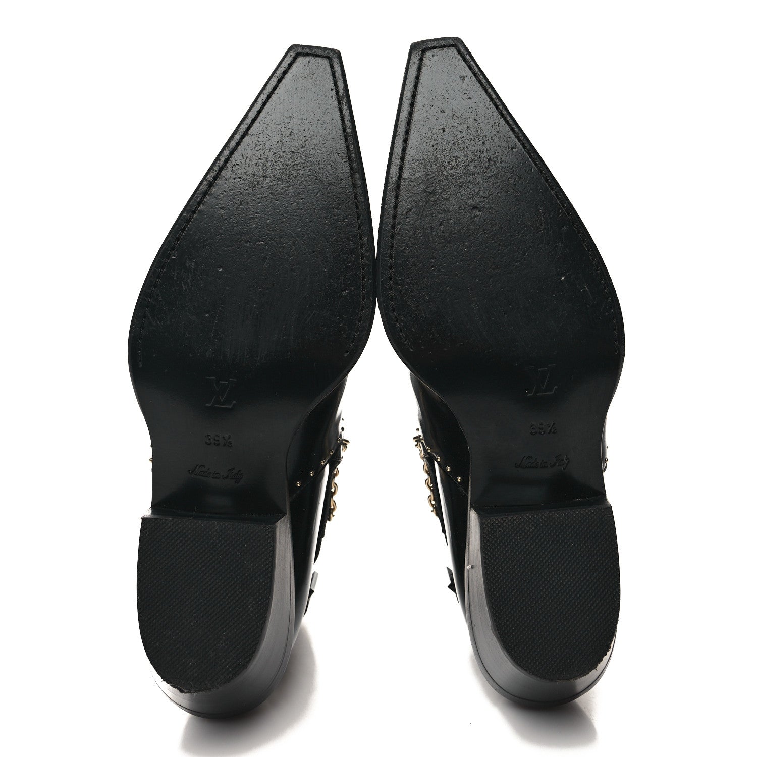 Louis Vuitton Metallic Calfskin Matador Ankle Boots 39.5 Black 5 of 8