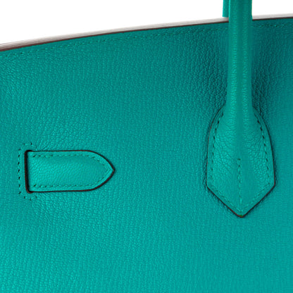 Hermes Chevre de Coromandel Birkin 35 Bleu Paon 20 of 25