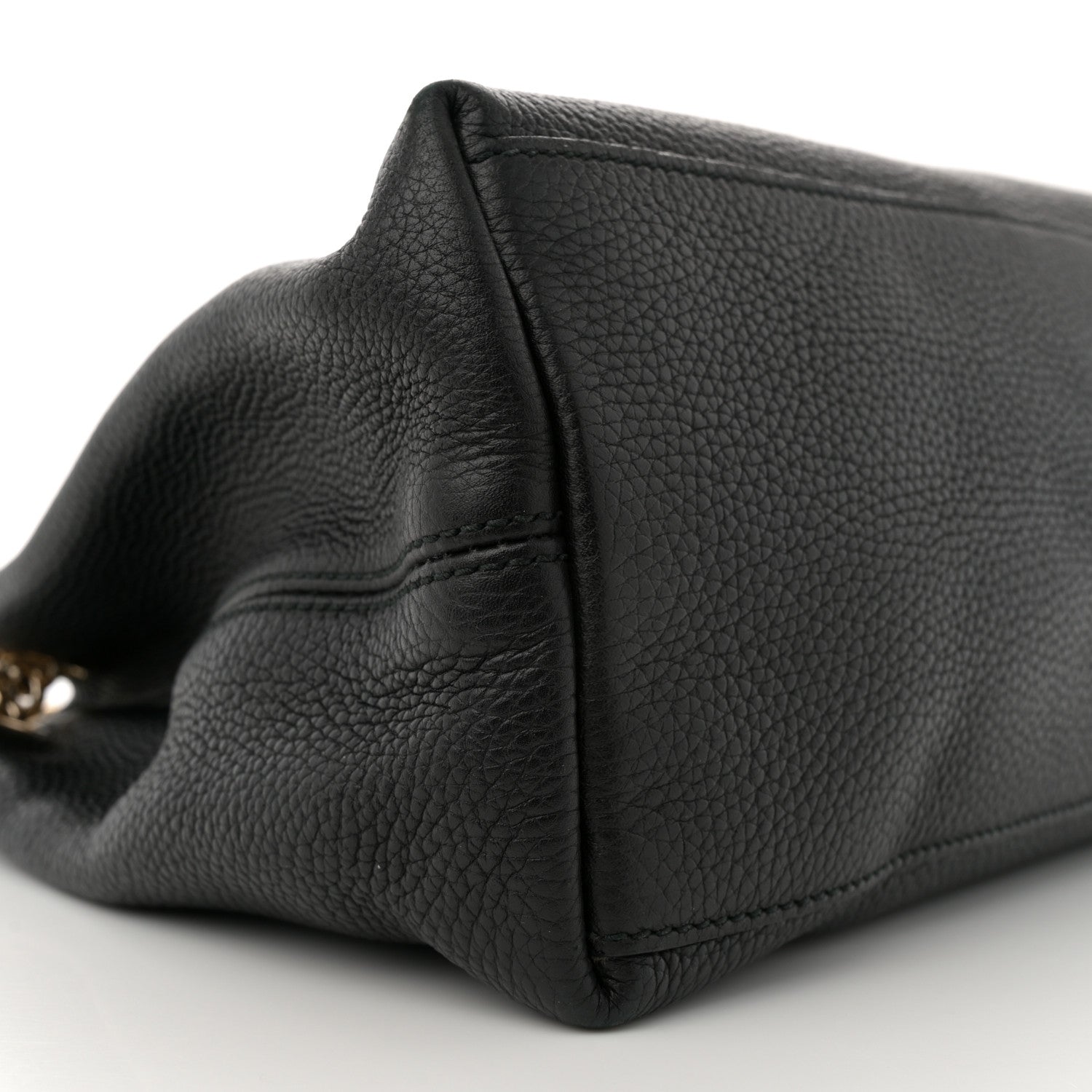 Gucci Pebbled Calfskin Medium Soho Chain Shoulder Bag Black 9 of 12