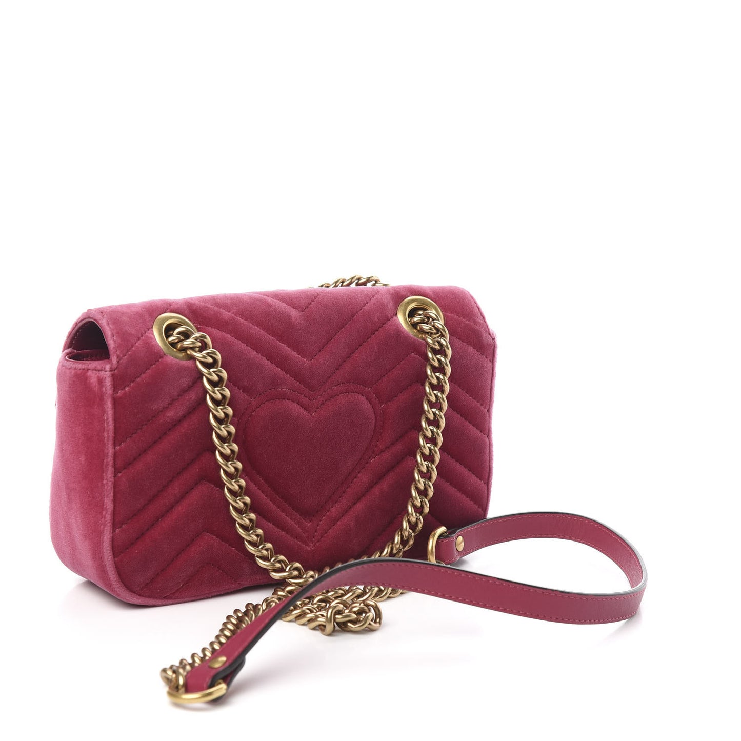 Velvet Matelasse Embroidered Mini GG Marmont Shoulder Bag Light Raspberry Rose