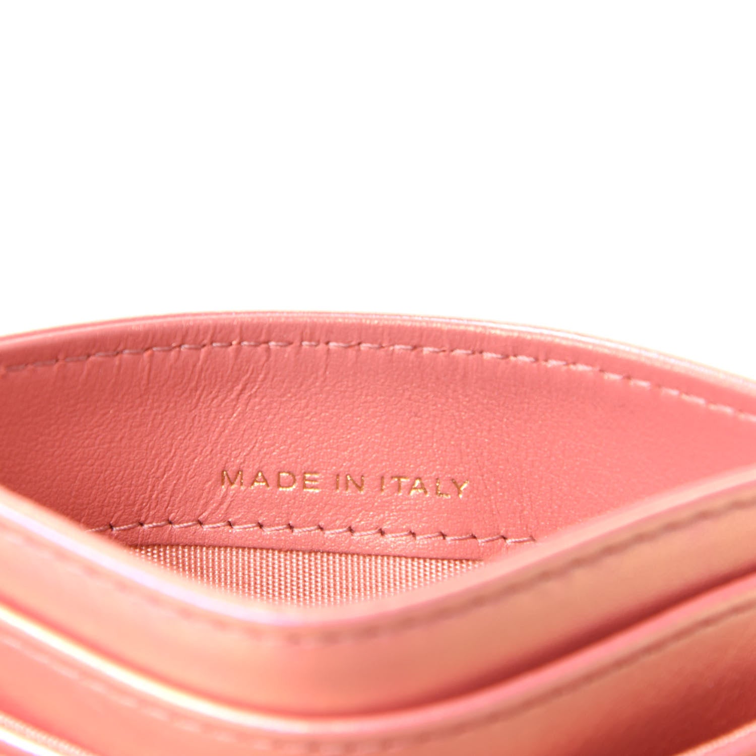 Chanel Iridescent Calfskin Quilted Chanel 19 Card Holder Pink 6 of 8