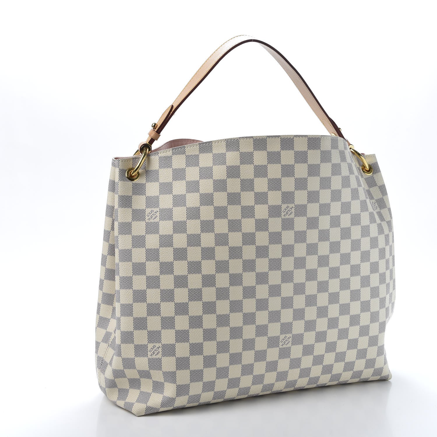 Louis Vuitton Damier Azur Graceful MM Rose Ballerine 2 of 12