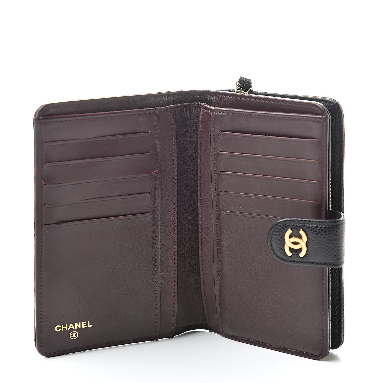 Chanel Caviar Quilted Zipped Pocket Wallet Black 5 of 14
