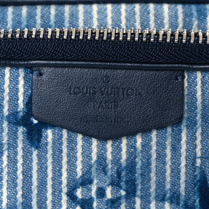 Louis Vuitton Hickory Stripes Denim Monogram Watercolor Outdoor Pouch Blue 6 of 9