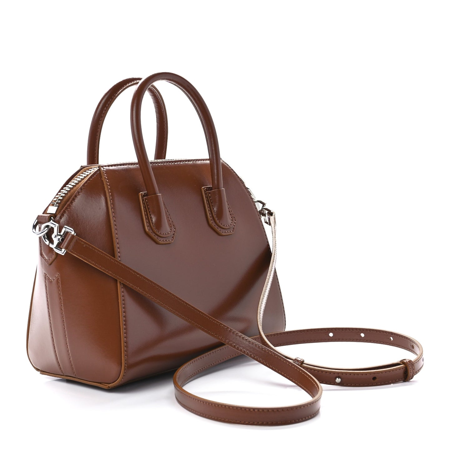 Shiny Lord Calfskin Mini Antigona Tan