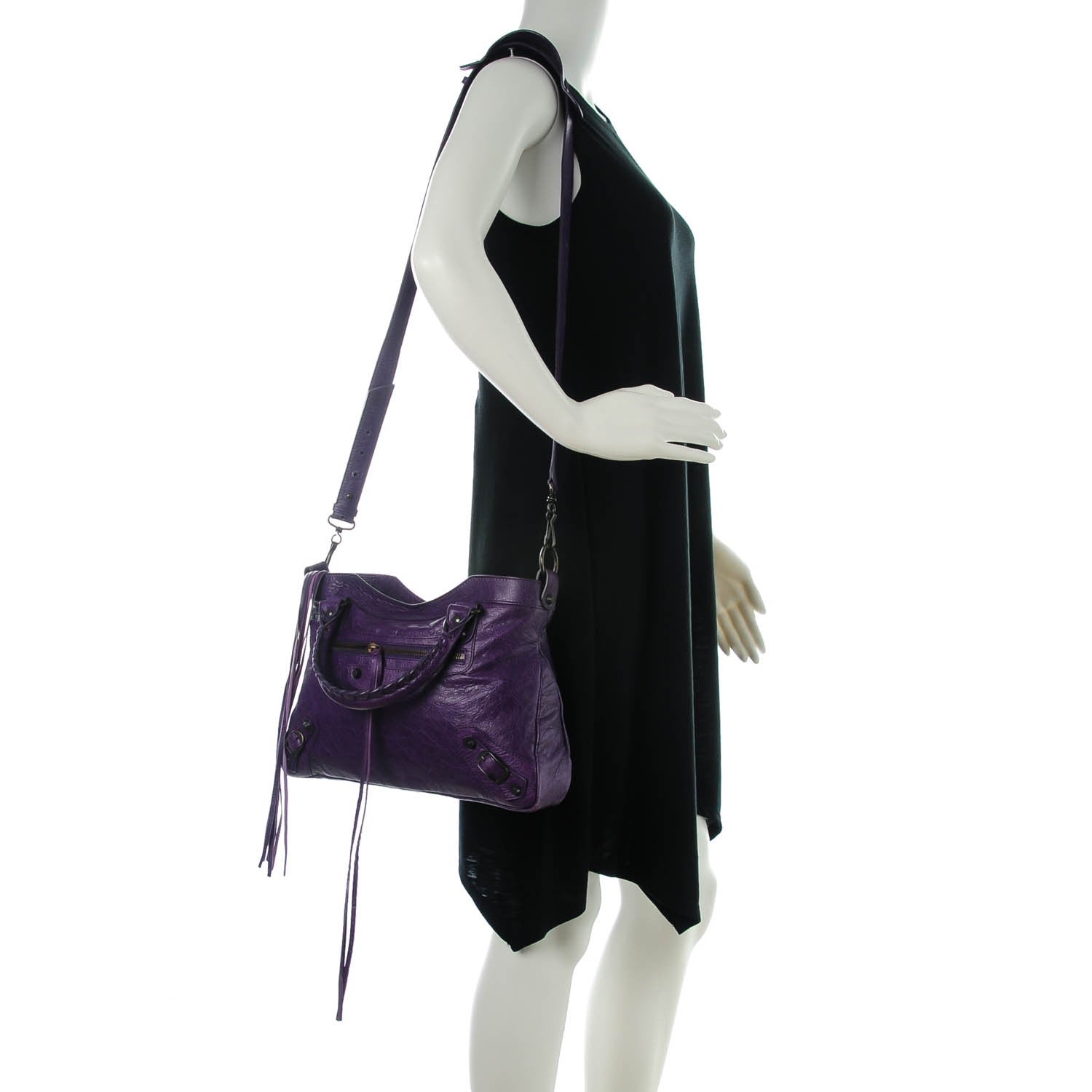 Balenciaga Agneau Classic Hardware Town Dark Violet 2 of 7