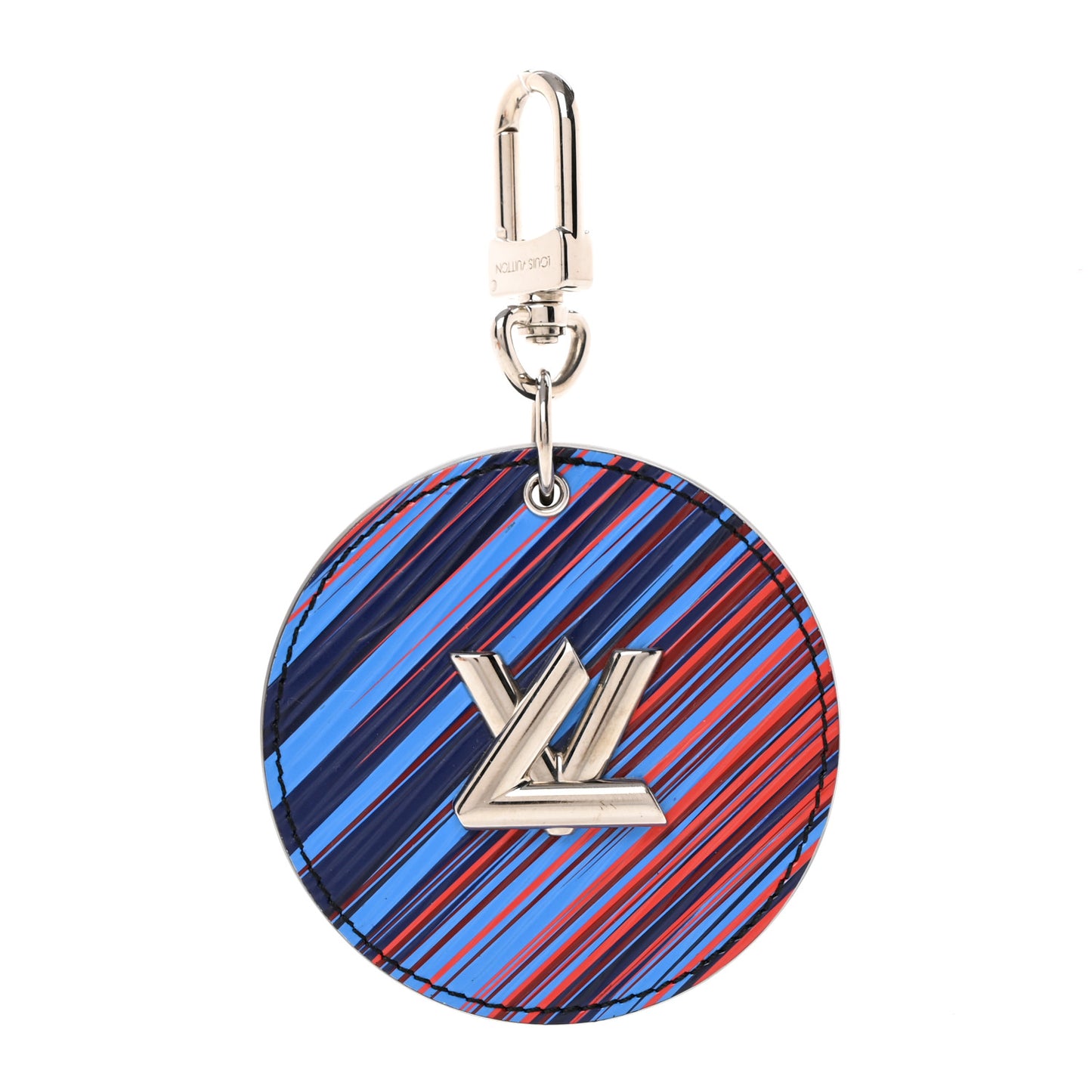 Epi Tropical Printed Mirror Bag Charm Key Holder Vert Rouge