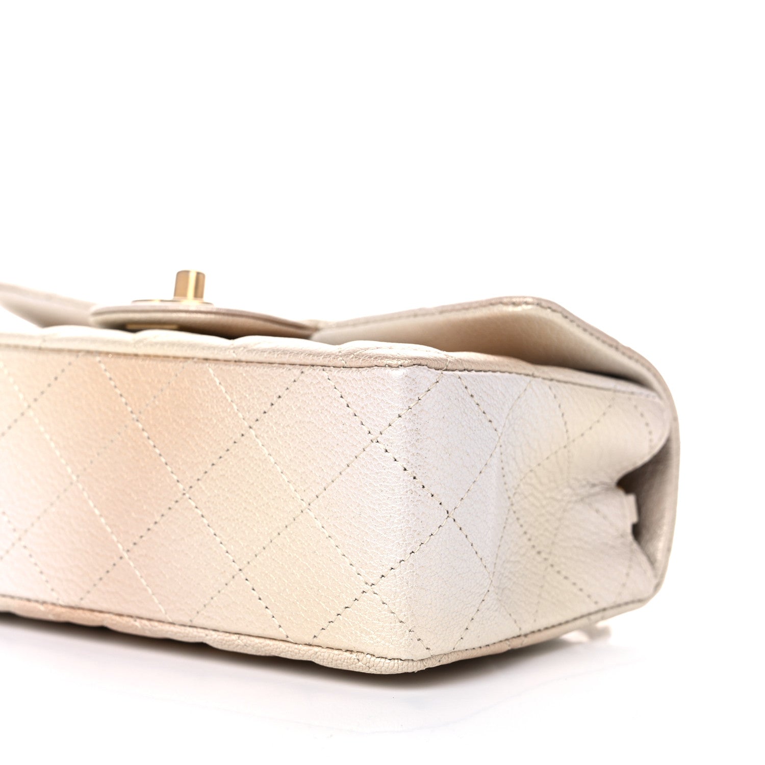 Chanel Metallic Goatskin Quilted Mini Rectangular Flap Gold 9 of 10