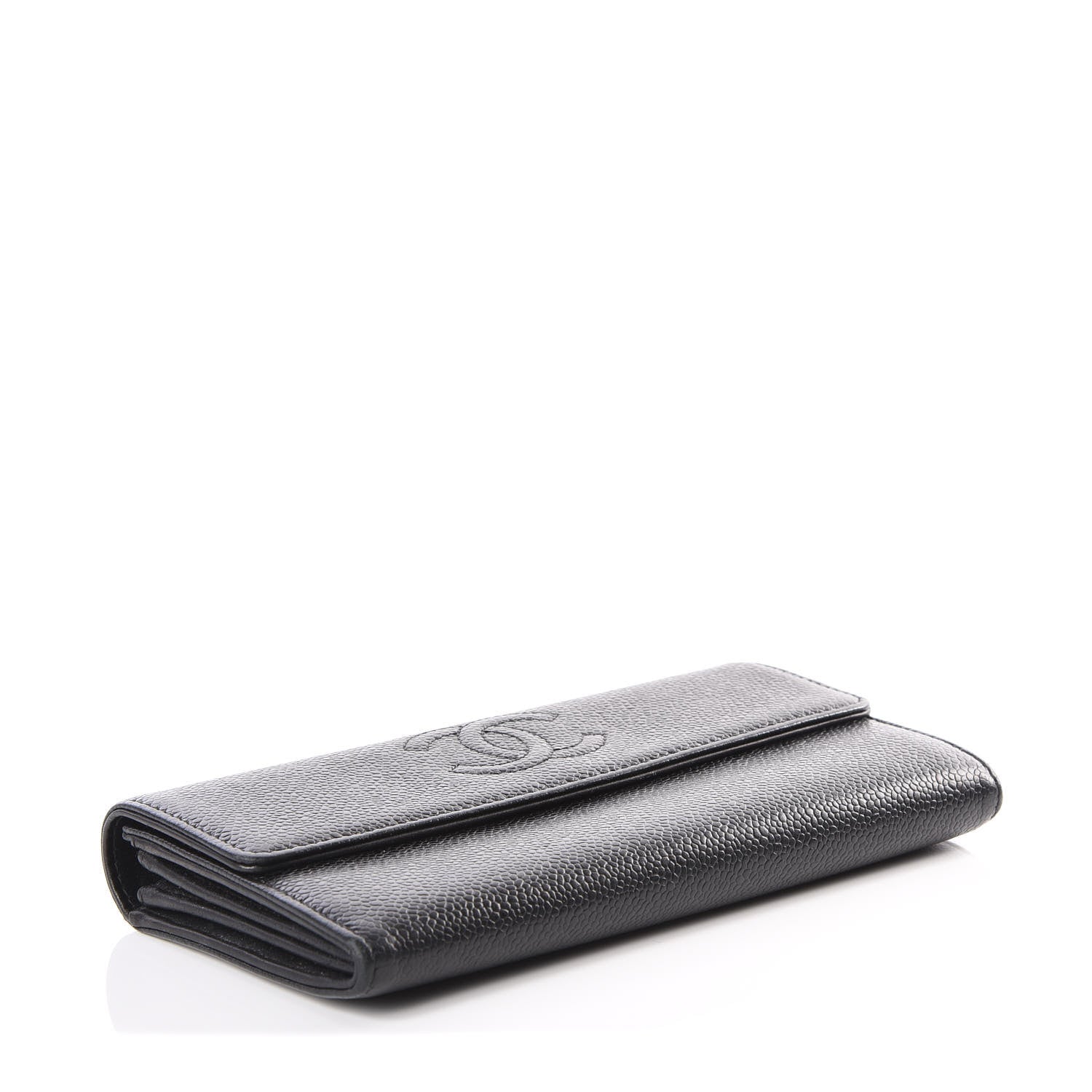 Chanel Caviar Timeless CC Large Gusset Flap Wallet Black 3 of 12