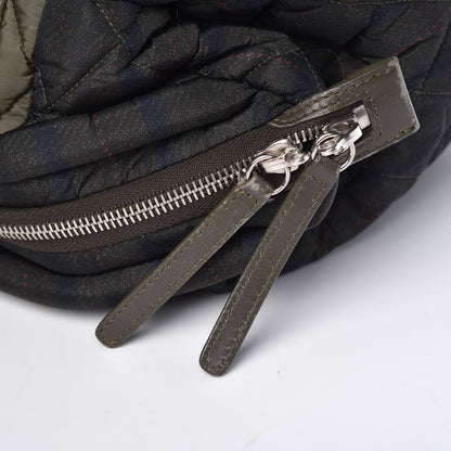 Chanel Nylon Quilted Coco Cocoon Bowler Khaki 14 of 14