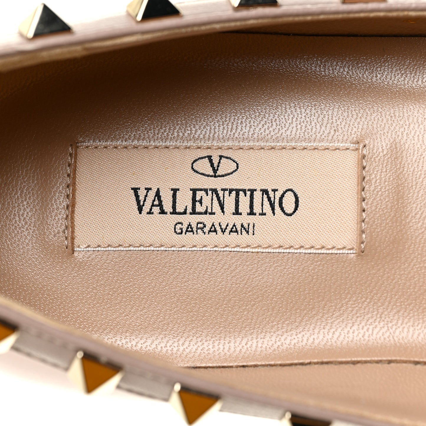 Patent Rockstud Ballerina Flats 37 Water Rose Poudre
