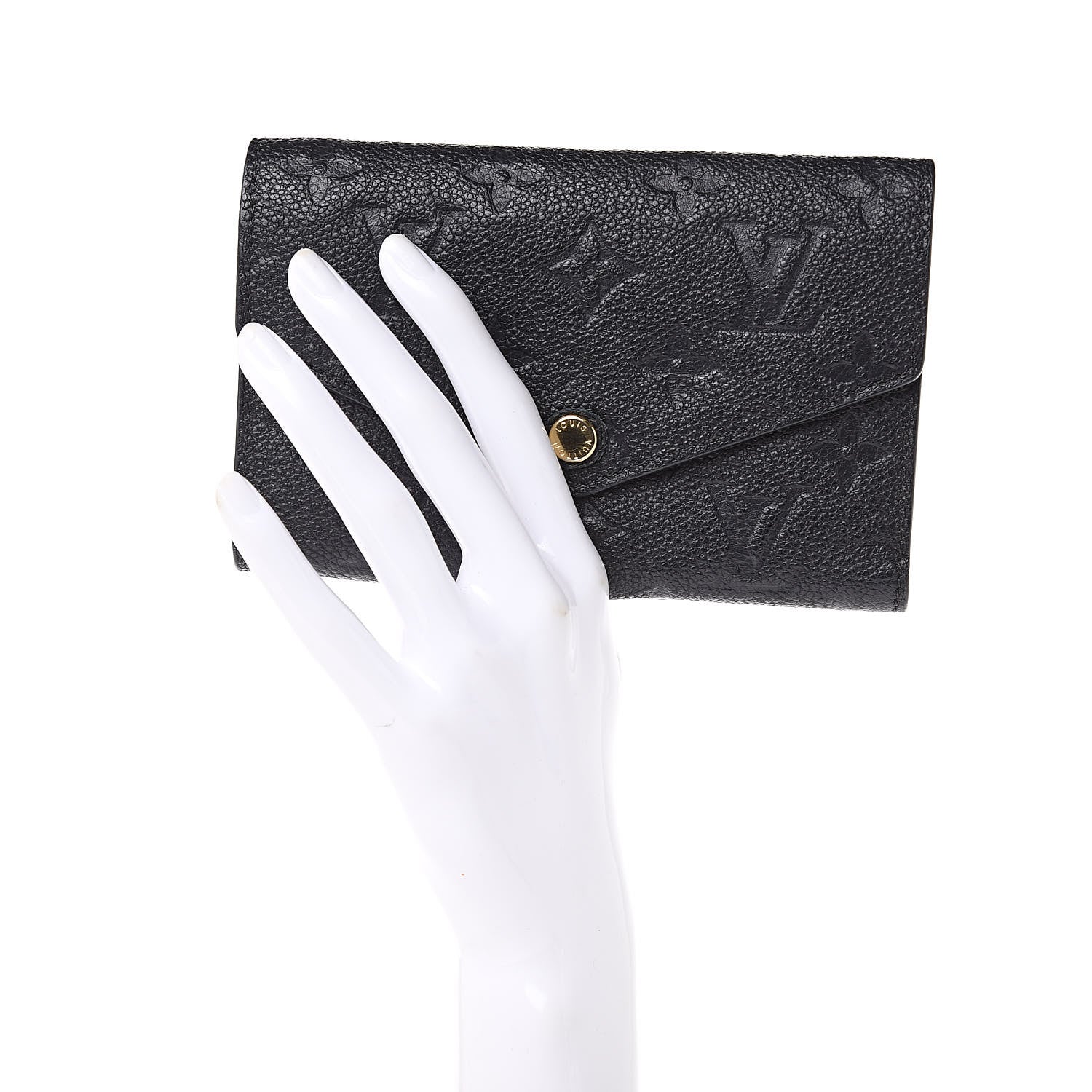 Louis Vuitton Empreinte Compact Curieuse Wallet Black 2 of 7